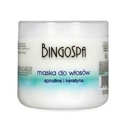 BINGOSPA - Maska do włosów ze spiruliną i keratyną 500ml